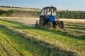 Tractor working on the farm field Royalty Free Stock Photo