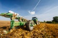 Tractor working on the farm