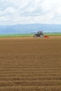 Tractor working in the field