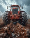 Tractor working in the field Royalty Free Stock Photo