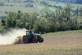 Tractor Working on a Field in Autumn, Bohemian Forest, Czech Republic, Europe