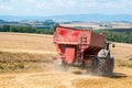 Tractor working on the field Royalty Free Stock Photo