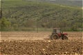 Tractor working at field Royalty Free Stock Photo