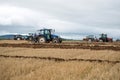 Tractors competing in the national ploughing championships Royalty Free Stock Photo