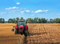 Tractors on field