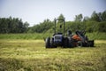 Tractors in the field. Agricultural machinery