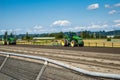 Tractors on horse race track Royalty Free Stock Photo