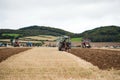 Tractors in the national ploughing championships Royalty Free Stock Photo