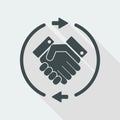 Trade agreement concept icon