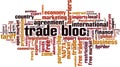 Trade bloc word cloud Royalty Free Stock Photo