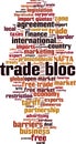Trade bloc word cloud Royalty Free Stock Photo