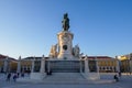 Trade Commerce Square, Praca do Comercio in Lisbon, Portugal. Statue of King JosÃÂ© I, by Machado de Castro. Horse sculpture