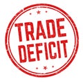 Trade deficit sign or stamp
