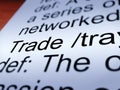 Trade Definition Closeup Showing Import And Export Royalty Free Stock Photo