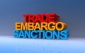 trade embargo sanctions on blue