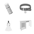 Trade, entertainment, cosmetology and other monochrome icon in cartoon style furniture, design, busines. icons in set