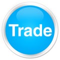 Trade premium cyan blue round button Royalty Free Stock Photo