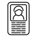 Trade new cv icon outline vector. Worker personnel