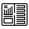 Trade paper icon outline vector. Dark currency