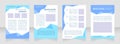 Trade school graduation blank brochure layout design
