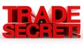 TRADE SECRET ! word on white background illustration 3D rendering Royalty Free Stock Photo