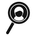 Trade service applicant icon simple vector. Vitae trade