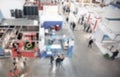 Trade show background with an intentional blur effect applied Royalty Free Stock Photo