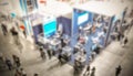 Trade show background with an intentional blur effect applied Royalty Free Stock Photo