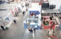 Trade show background with an intentional blur effect applied Royalty Free Stock Photo