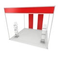 Trade Show Booth Box and Magazine Rack and Roll Up Royalty Free Stock Photo