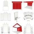 Trade show booth set. Floor Stands Collection. Royalty Free Stock Photo