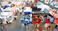 Trade show, intentionally blurred background Royalty Free Stock Photo