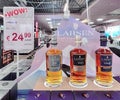 Trade stand of Larsen cognac VS, XO and VSOP with logo and with special share prices