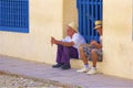 Trade on the Streets of Trinidad, Cuba Royalty Free Stock Photo