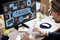 Trade Swap Deal Exchange Merchandise Commerce Concept Royalty Free Stock Photo