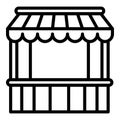 Trade tent icon, outline style