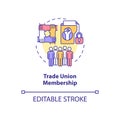 Trade union membership concept icon