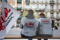 Trade unionists during a demonstration in Warsaw - Poland