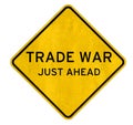 Trade War - road sign