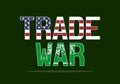 Trade War. United States Of America and Saudi Arabia. Global Superpower. Economy. Vector Illustration