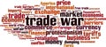 Trade war word cloud Royalty Free Stock Photo