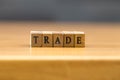 Trade. word written on wood block Royalty Free Stock Photo