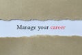 Manage your career heading