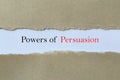 Powers of persuasion heading Royalty Free Stock Photo