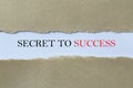 Secret To Success Message 