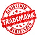 Trademark business rubber vector stamp