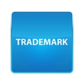 Trademark shiny blue square button