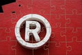 Trademark puzzle Royalty Free Stock Photo