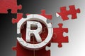 Trademark puzzle Royalty Free Stock Photo