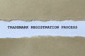 trademark registration process on white paper Royalty Free Stock Photo